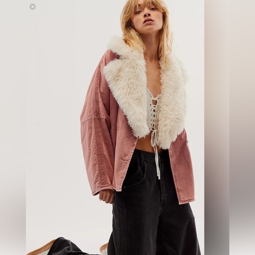 NWT FREE PEOPLE LOLO DENIM JACKET